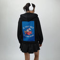 berightback patch on female essential zip hoodie in after hours