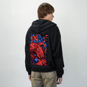 berrykraken patch on male essential zip hoodie in after hours