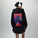 better patch on female essential zip hoodie in after hours