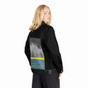 betweenmountainandsea patch on female og denim jacket in raven