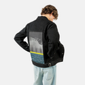 betweenmountainandsea patch on male og denim jacket in raven