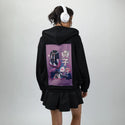 bigscreenlove patch on female essential zip hoodie in after hours