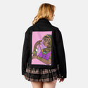 birdinhand patch on female atelier canvas jacket in nightfall
