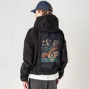 blackcatmischief patch on male retro cord hoodie in onyx