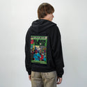 blackstar patch on male essential zip hoodie in after hours