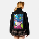 blaze patch on female atelier canvas jacket in nightfall