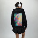 blissful patch on female essential zip hoodie in after hours