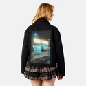 blockbuster patch on female atelier canvas jacket in nightfall