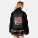 blossomgrave patch on female atelier canvas jacket in nightfall