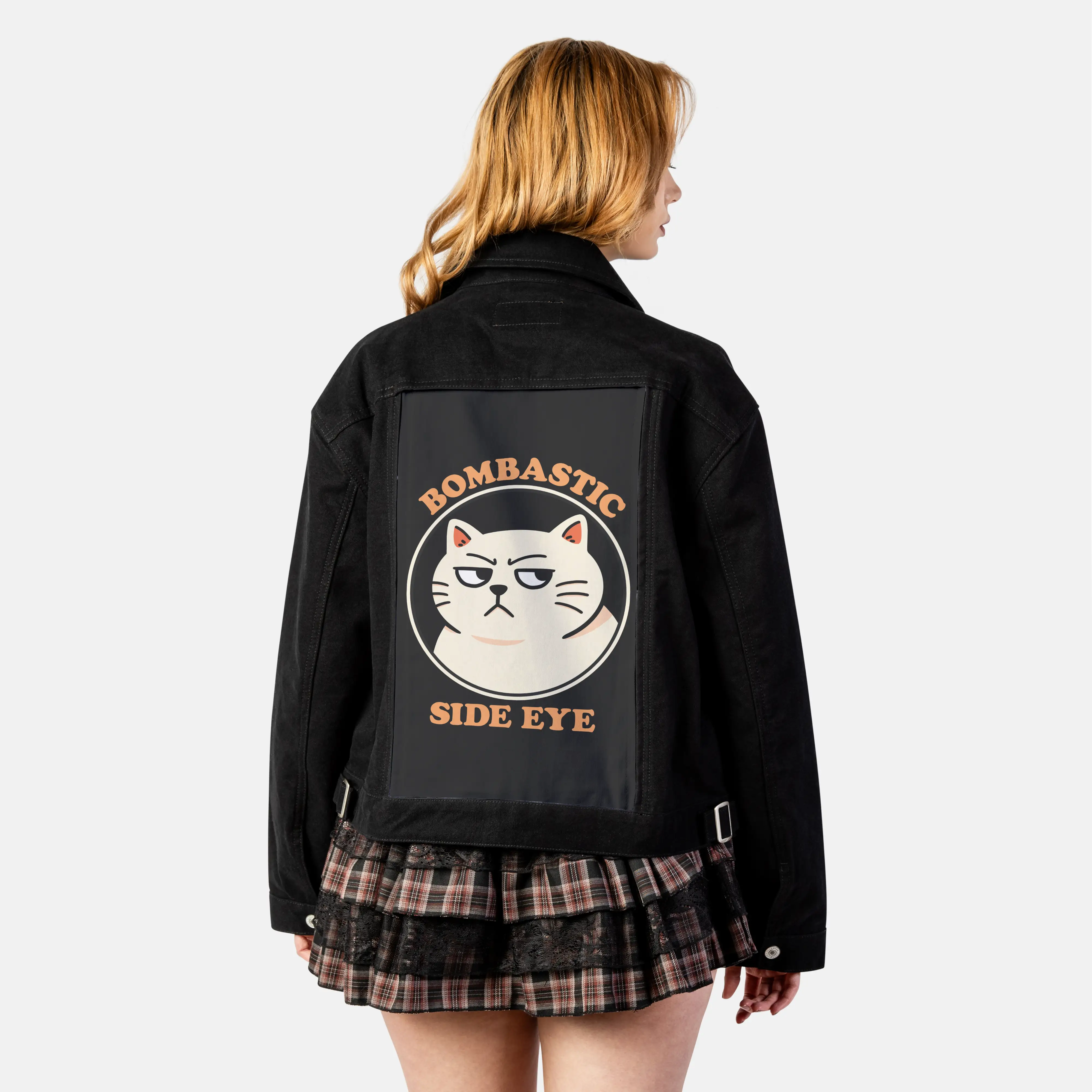 bombastic patch on female atelier canvas jacket in nightfall