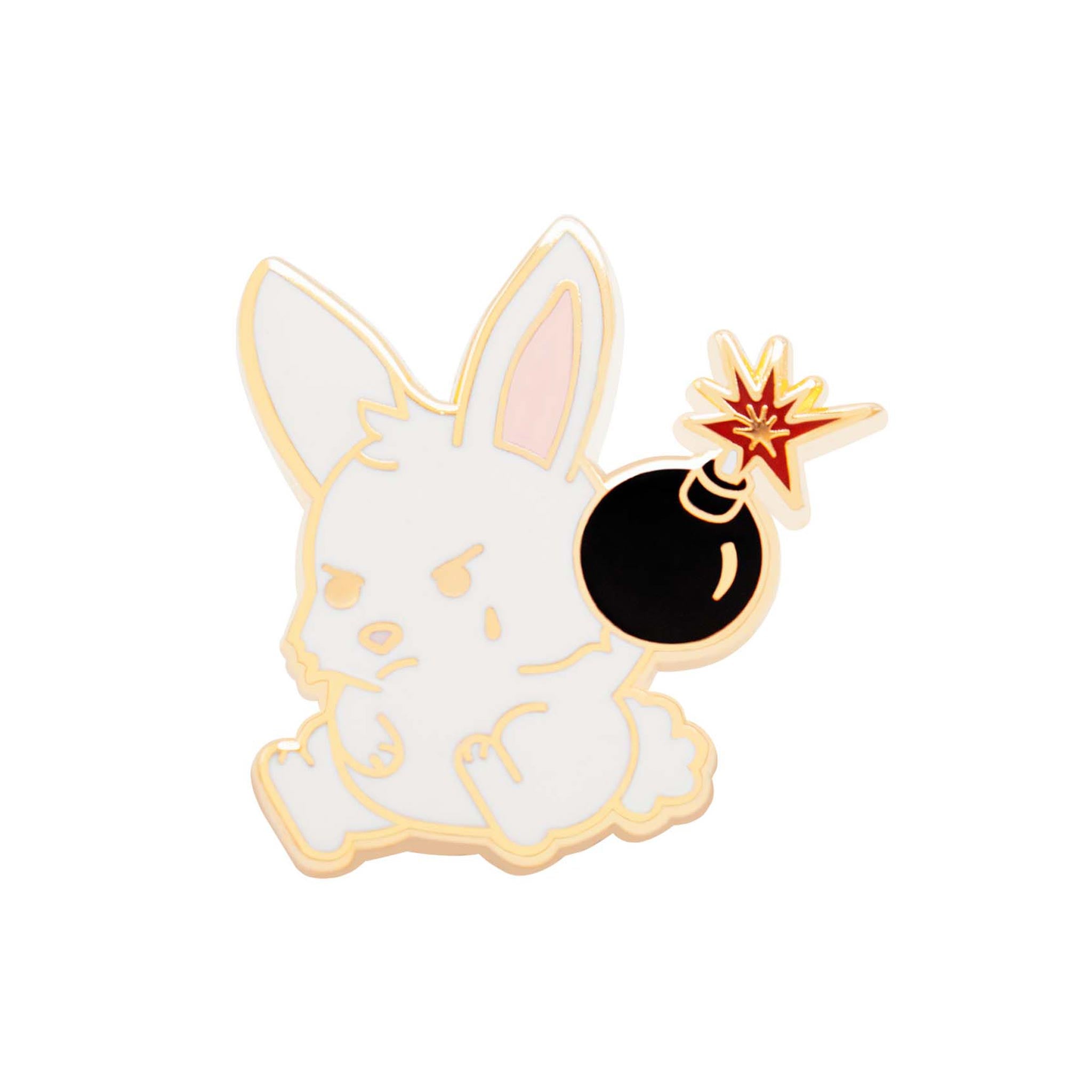 Vegan Bunny Bomb Pin