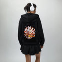 bookspirit patch on female essential zip hoodie in after hours