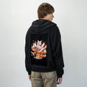 bookspirit patch on male essential zip hoodie in after hours