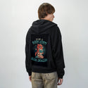 bookwormdragon patch on male essential zip hoodie in after hours