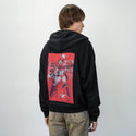 boom patch on male essential zip hoodie in after hours