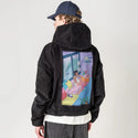 bretmanrock patch on male retro cord hoodie in onyx