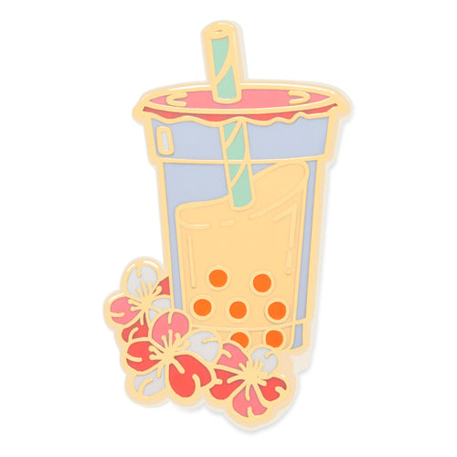 Sakura Bubble Tea Pin