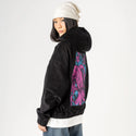 bubblegumkraken patch on female retro cord hoodie in onyx