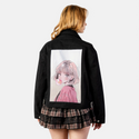 bubblegumlove patch on female atelier canvas jacket in nightfall