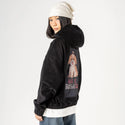 bullshitzu patch on female retro cord hoodie in onyx