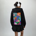 bunnyathome patch on female essential zip hoodie in after hours