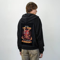 burnoutdragon patch on male essential zip hoodie in after hours