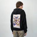 butterflies patch on male essential zip hoodie in after hours
