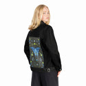 butterflyphase patch on female og denim jacket in raven
