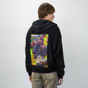 cakeflip patch on male essential zip hoodie in after hours