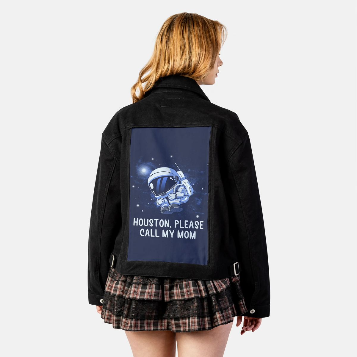 callmymom patch on female atelier canvas jacket in nightfall