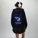 callmymom patch on female essential zip hoodie in after hours