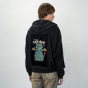 callofcathulu patch on male essential zip hoodie in after hours