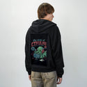 callsofcthulhu patch on male essential zip hoodie in after hours