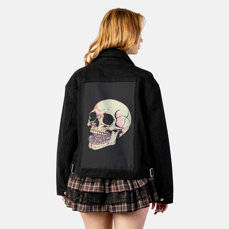candyaddict patch on female atelier canvas jacket in nightfall