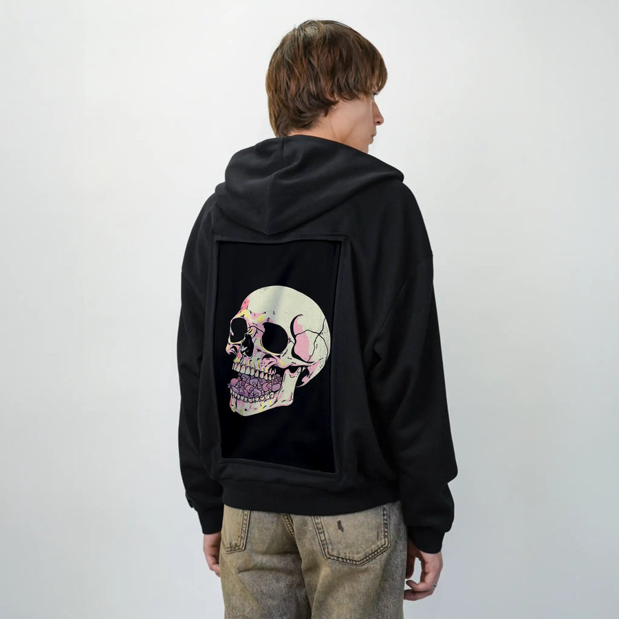 candyaddict patch on male essential zip hoodie in after hours