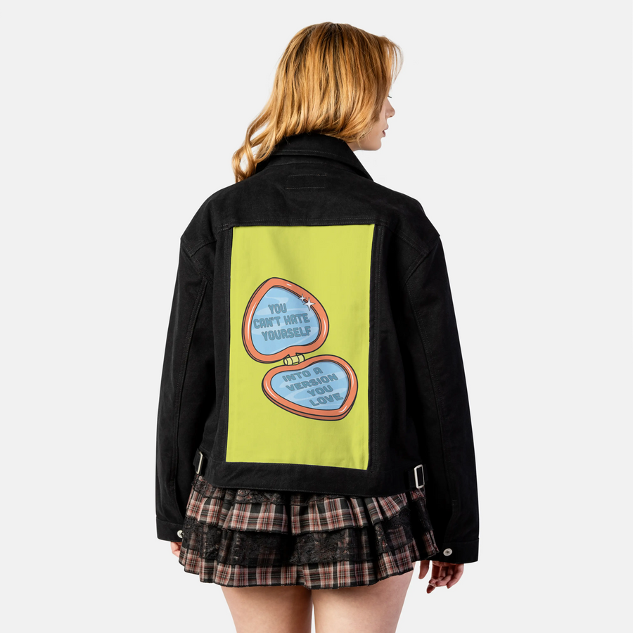 canthate patch on female atelier canvas jacket in nightfall