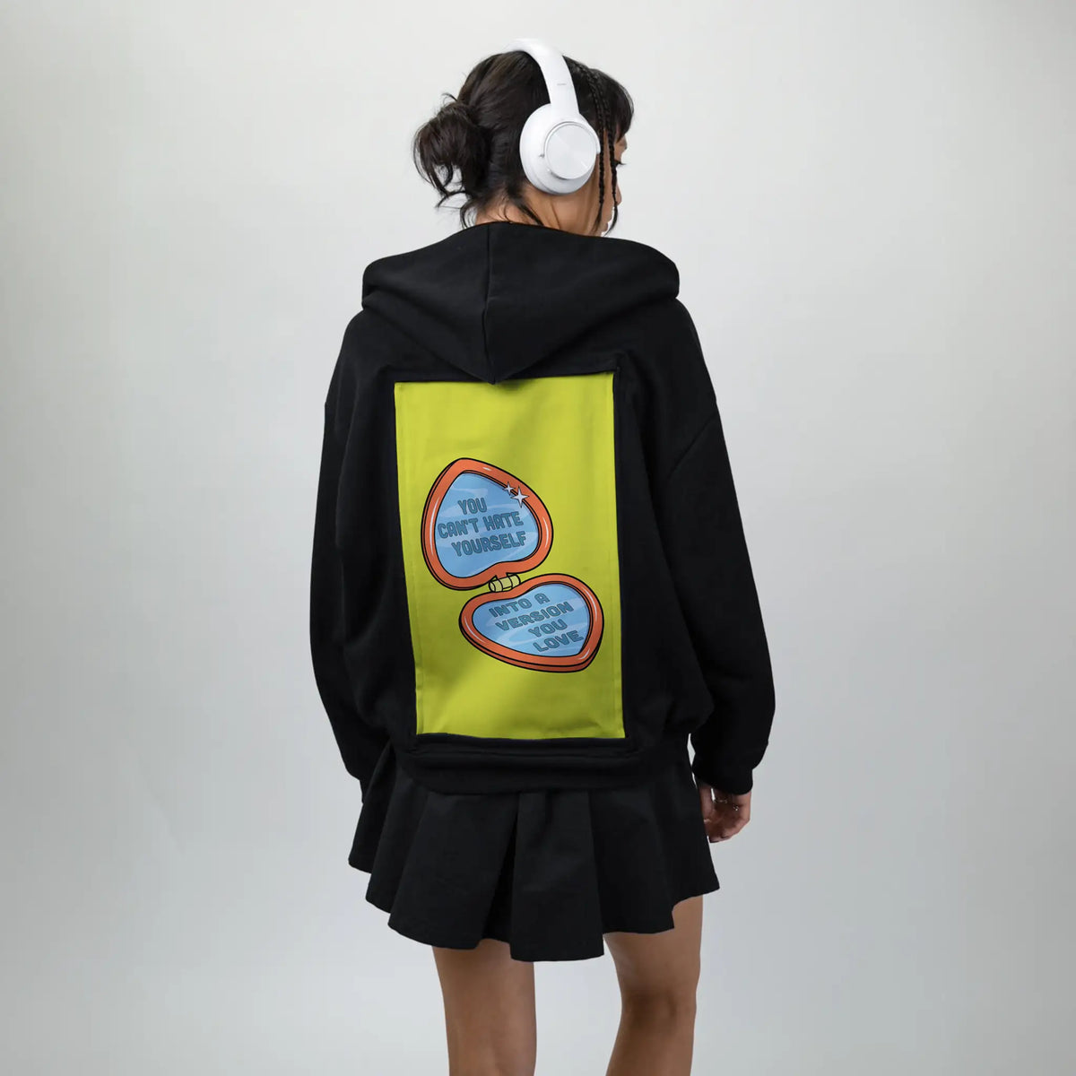 canthate patch on female essential zip hoodie in after hours