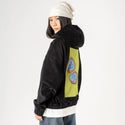 canthate patch on female retro cord hoodie in onyx
