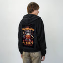 cantsummoncrap patch on male essential zip hoodie in after hours