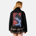 captured patch on female atelier canvas jacket in nightfall