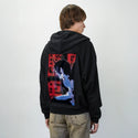 captured patch on male essential zip hoodie in after hours