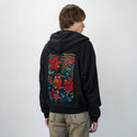 carminehummingbird patch on male essential zip hoodie in after hours
