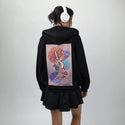 carpaltunnel patch on female essential zip hoodie in after hours