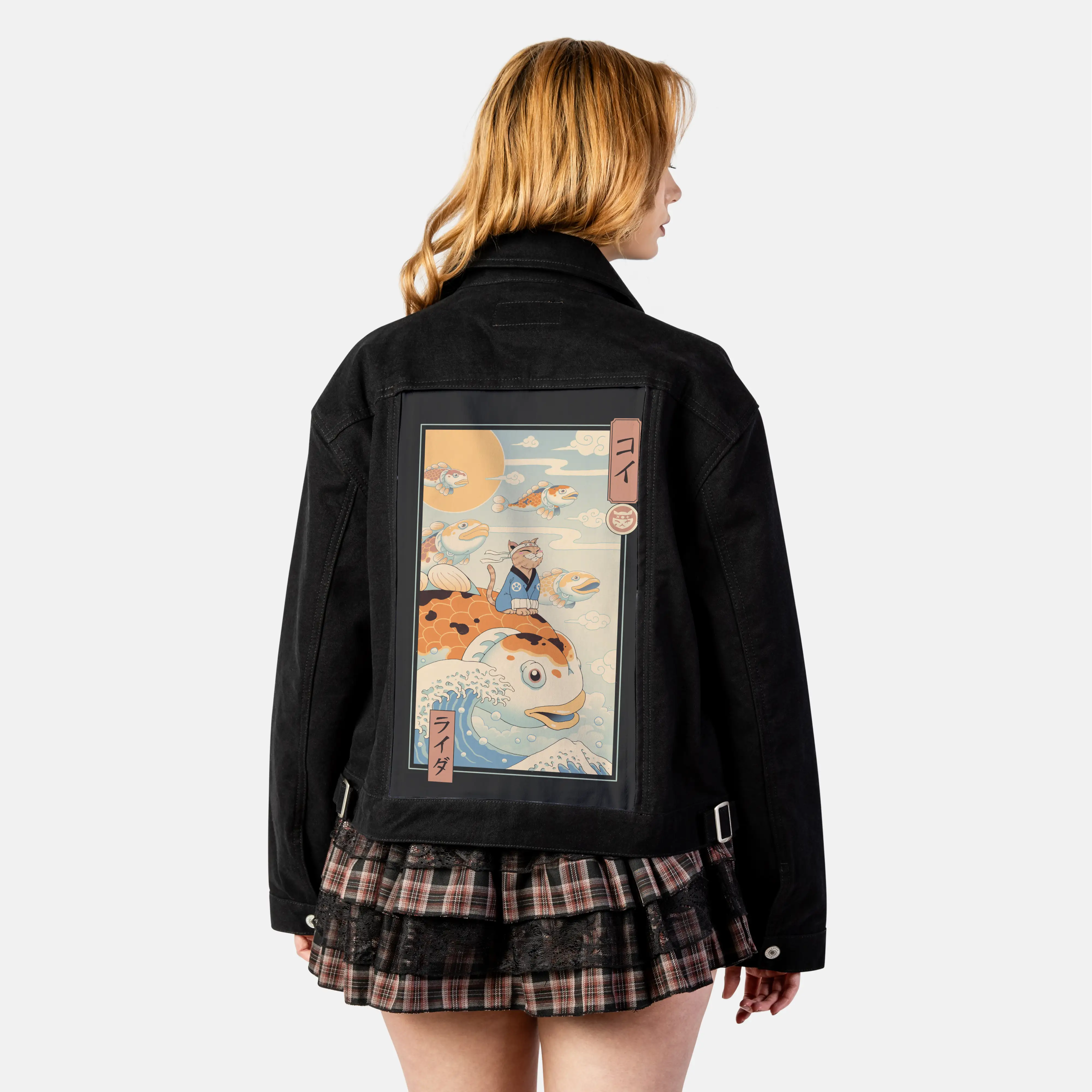 carpridermeowster patch on female atelier canvas jacket in nightfall