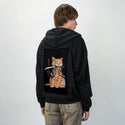 catana patch on male essential zip hoodie in after hours