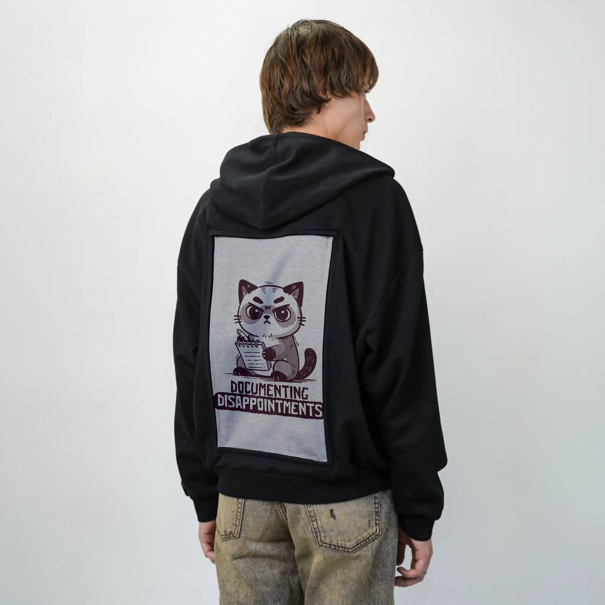 catdocumentation patch on male essential zip hoodie in after hours