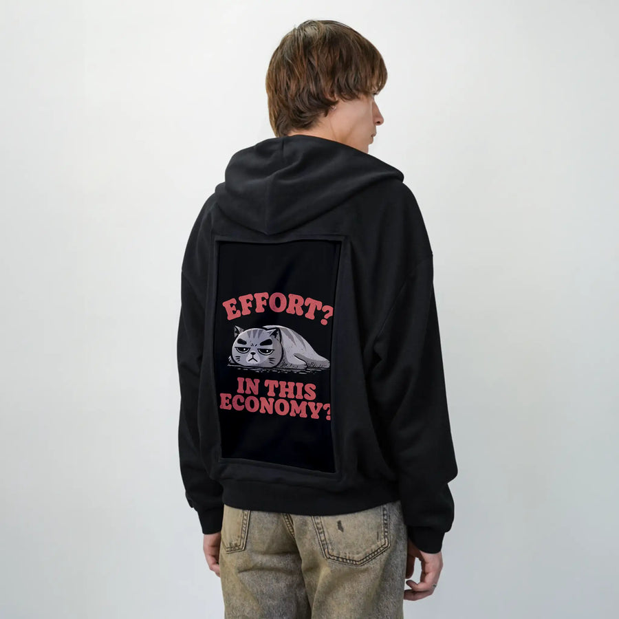 catnomy patch on male essential zip hoodie in after hours