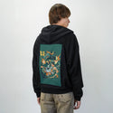 catsamurai patch on male essential zip hoodie in after hours