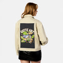 catteart patch on female atelier canvas jacket in tan