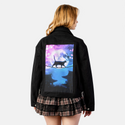 catunderthemoon patch on female atelier canvas jacket in nightfall